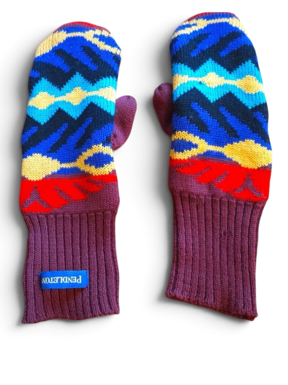 New! Pendleton Retro Merino Wool Aztec Print Unisex Mittens L/XL